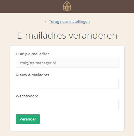 Login E-mailadres Veranderen - Helpcentrum - Stalmanager